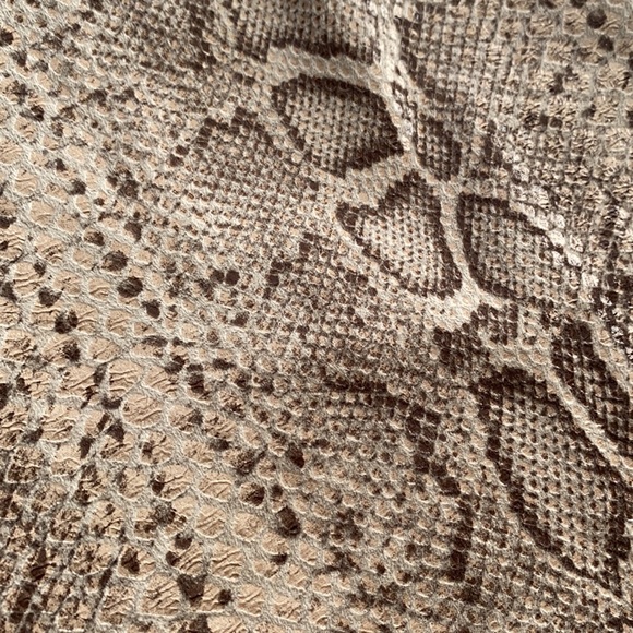 Cute, fun shift dress. Snakeskin pattern in neutral beige and browns. Size Small - Picture 3 of 13